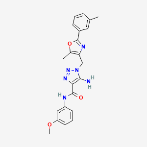 molecular formula C22H22N6O3 B2683847 5-氨基-N-(3-甲氧基苯基)-1-{[5-甲基-2-(3-甲基苯基)-1,3-噁唑-4-基]甲基}-1H-1,2,3-三唑-4-羧酰胺 CAS No. 1112433-94-9