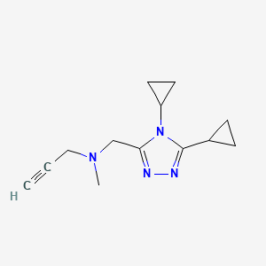 molecular formula C13H18N4 B2683853 [(4,5-dicyclopropyl-4H-1,2,4-triazol-3-yl)methyl](methyl)(prop-2-yn-1-yl)amine CAS No. 1808828-22-9