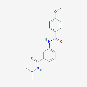 molecular formula C18H20N2O3 B268386 N-isopropyl-3-[(4-methoxybenzoyl)amino]benzamide 