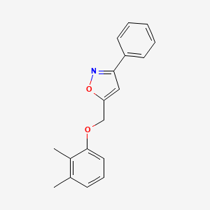 molecular formula C18H17NO2 B2683873 5-[(2,3-Dimethylphenoxy)methyl]-3-phenylisoxazole CAS No. 478066-24-9