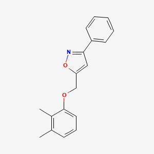 molecular formula C18H17NO2 B2683873 5-[(2,3-Dimethylphenoxy)methyl]-3-phenyl-1,2-oxazole CAS No. 478066-24-9