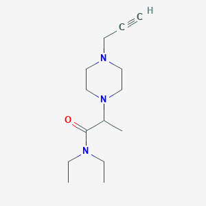 molecular formula C14H25N3O B2683874 N,N-二乙基-2-(4-丙-2-炔基哌嗪-1-基)丙酰胺 CAS No. 1465307-80-5