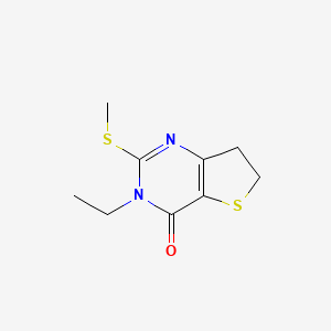 molecular formula C9H12N2OS2 B2683875 3-Ethyl-2-methylsulfanyl-6,7-dihydrothieno[3,2-d]pyrimidin-4-one CAS No. 869076-23-3