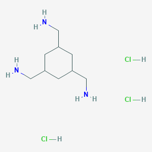 molecular formula C9H24Cl3N3 B2683884 [3,5-Bis(aminomethyl)cyclohexyl]methanamine;trihydrochloride CAS No. 2416218-54-5