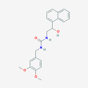 molecular formula C22H24N2O4 B2683885 1-(3,4-Dimethoxybenzyl)-3-(2-hydroxy-2-(naphthalen-1-yl)ethyl)urea CAS No. 1351608-51-9