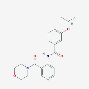 molecular formula C22H26N2O4 B268389 3-sec-butoxy-N-[2-(4-morpholinylcarbonyl)phenyl]benzamide 