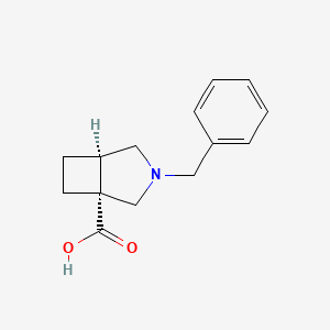 molecular formula C14H17NO2 B2683900 rac-(1R,5R)-3-benzyl-3-azabicyclo[3.2.0]heptane-1-carboxylic acid CAS No. 2155840-92-7