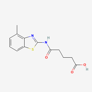 molecular formula C13H14N2O3S B2683905 4-(4-Methyl-benzothiazol-2-ylcarbamoyl)-butyric acid CAS No. 385402-31-3