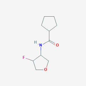 molecular formula C10H16FNO2 B2683912 N-(4-氟氧杂环戊烷-3-基)环戊烷甲酰胺 CAS No. 2199548-37-1