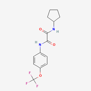 molecular formula C14H15F3N2O3 B2683931 N1-cyclopentyl-N2-(4-(trifluoromethoxy)phenyl)oxalamide CAS No. 941998-30-7
