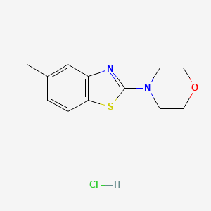 molecular formula C13H17ClN2OS B2683938 4-(4,5-Dimethylbenzo[d]thiazol-2-yl)morpholine hydrochloride CAS No. 1215753-63-1