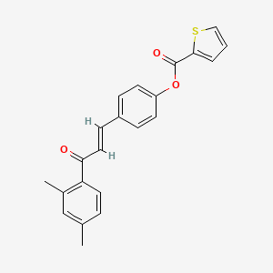 molecular formula C22H18O3S B2683941 4-[(1E)-3-(2,4-dimethylphenyl)-3-oxo-1-propenyl]phenyl 2-thiophenecarboxylate CAS No. 331460-50-5