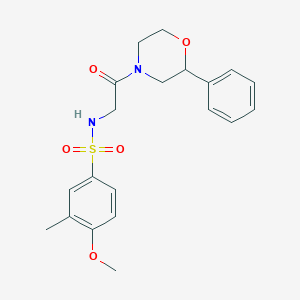 4-methoxy-3-methyl-N-(2-oxo-2-(2-phenylmorpholino)ethyl)benzenesulfonamide