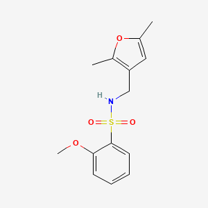 molecular formula C14H17NO4S B2683951 N-((2,5-dimethylfuran-3-yl)methyl)-2-methoxybenzenesulfonamide CAS No. 1351645-75-4