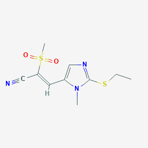 3-[2-(ethylsulfanyl)-1-methyl-1H-imidazol-5-yl]-2-(methylsulfonyl)acrylonitrile