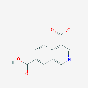 molecular formula C12H9NO4 B2683958 4-Methoxycarbonylisoquinoline-7-carboxylic acid CAS No. 2344678-55-1