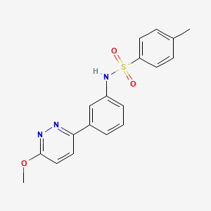 molecular formula C18H17N3O3S B2683962 N-[3-(6-methoxypyridazin-3-yl)phenyl]-4-methylbenzenesulfonamide CAS No. 895803-89-1