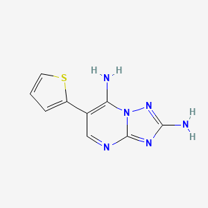 molecular formula C9H8N6S B2683969 6-(2-噻吩基)[1,2,4]三唑并[1,5-a]嘧啶-2,7-二胺 CAS No. 338793-64-9