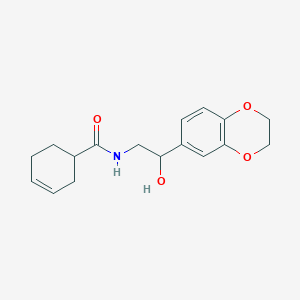 N-(2-(2,3-dihydrobenzo[b][1,4]dioxin-6-yl)-2-hydroxyethyl)cyclohex-3-enecarboxamide