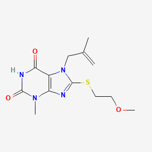 8-((2-methoxyethyl)thio)-3-methyl-7-(2-methylallyl)-1H-purine-2,6(3H,7H)-dione