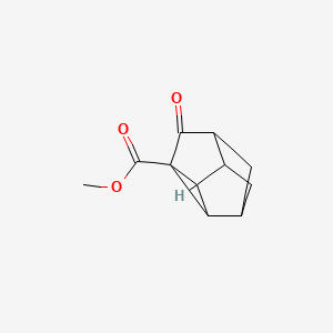 molecular formula C11H12O3 B2683986 2-Oxo-1,3-methanooctahydrocyclopropa[cd]pentalene-2a-carboxylic acid methyl ester CAS No. 123005-01-6