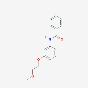 molecular formula C17H19NO3 B268399 N-[3-(2-methoxyethoxy)phenyl]-4-methylbenzamide 