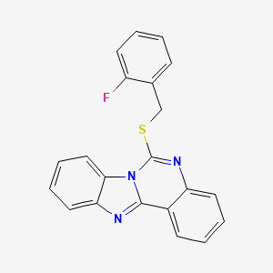 6-[(2-Fluorobenzyl)thio]benzimidazo[1,2-c]quinazoline