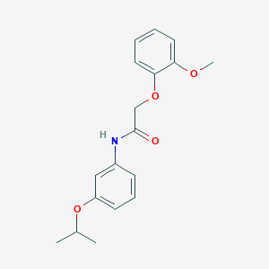 molecular formula C18H21NO4 B268401 N-(3-isopropoxyphenyl)-2-(2-methoxyphenoxy)acetamide 