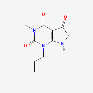 molecular formula C10H13N3O3 B2684015 3-甲基-1-丙基-1H,2H,3H,4H,5H,6H,7H-吡咯并[2,3-d]嘧啶-2,4,5-三酮 CAS No. 851169-34-1