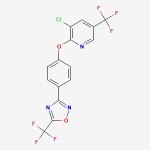 3-Chloro-5-(trifluoromethyl)-2-(4-(4-(trifluoromethyl)(3,2,5-oxadiazolyl))phenoxy)pyridine