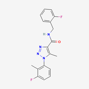 molecular formula C18H16F2N4O B2684030 N-(2-fluorobenzyl)-1-(3-fluoro-2-methylphenyl)-5-methyl-1H-1,2,3-triazole-4-carboxamide CAS No. 1326913-72-7