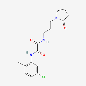 molecular formula C16H20ClN3O3 B2684034 N'-(5-chloro-2-methylphenyl)-N-[3-(2-oxopyrrolidin-1-yl)propyl]oxamide CAS No. 941945-86-4