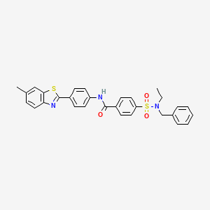 4-(N-benzyl-N-ethylsulfamoyl)-N-(4-(6-methylbenzo[d]thiazol-2-yl)phenyl)benzamide