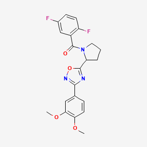 5-[1-(2,5-Difluorobenzoyl)pyrrolidin-2-yl]-3-(3,4-dimethoxyphenyl)-1,2,4-oxadiazole
