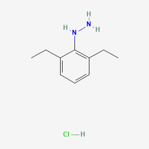 molecular formula C10H17ClN2 B2684065 (2,6-Diethylphenyl)hydrazine hydrochloride CAS No. 132370-95-7; 84828-07-9