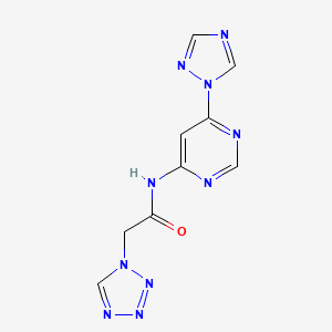 N-(6-(1H-1,2,4-triazol-1-yl)pyrimidin-4-yl)-2-(1H-tetrazol-1-yl)acetamide