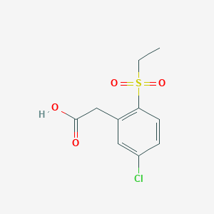 molecular formula C10H11ClO4S B2684071 2-(5-氯-2-乙基磺酰苯基)乙酸 CAS No. 383135-64-6