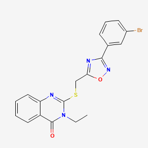 2-(((3-(3-bromophenyl)-1,2,4-oxadiazol-5-yl)methyl)thio)-3-ethylquinazolin-4(3H)-one