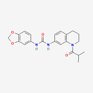 1-(Benzo[d][1,3]dioxol-5-yl)-3-(1-isobutyryl-1,2,3,4-tetrahydroquinolin-7-yl)urea
