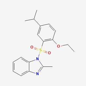 molecular formula C19H22N2O3S B2684089 1-((2-ethoxy-5-isopropylphenyl)sulfonyl)-2-methyl-1H-benzo[d]imidazole CAS No. 717894-19-4