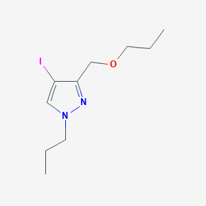 molecular formula C10H17IN2O B2684095 4-iodo-3-(propoxymethyl)-1-propyl-1H-pyrazole CAS No. 1856042-75-5