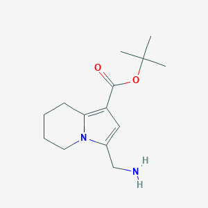 Tert-butyl 3-(aminomethyl)-5,6,7,8-tetrahydroindolizine-1-carboxylate