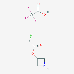 molecular formula C7H9ClF3NO4 B2684101 Azetidin-3-yl2-chloroacetate,trifluoroaceticacid CAS No. 2287343-27-3