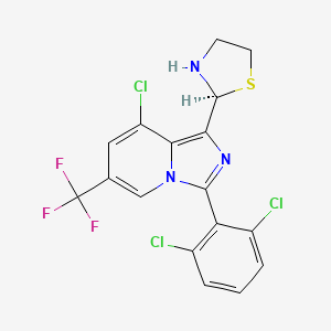 (2S)-2-[8-chloro-3-(2,6-dichlorophenyl)-6-(trifluoromethyl)imidazo[1,5-a]pyridin-1-yl]-1,3-thiazolidine