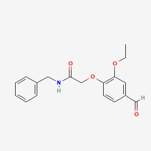 molecular formula C18H19NO4 B2684115 N-benzyl-2-(2-ethoxy-4-formylphenoxy)acetamide CAS No. 247592-95-6; 575448-79-2