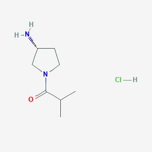 molecular formula C8H17ClN2O B2684121 (R)-1-(3-氨基吡咯啉-1-基)-2-甲基丙酮盐酸盐 CAS No. 1349702-37-9