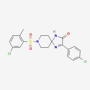 8-((5-Chloro-2-methylphenyl)sulfonyl)-3-(4-chlorophenyl)-1,4,8-triazaspiro[4.5]dec-3-en-2-one