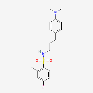 N-(3-(4-(dimethylamino)phenyl)propyl)-4-fluoro-2-methylbenzenesulfonamide