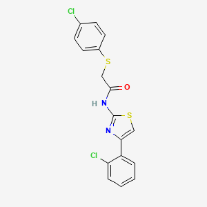 2-(4-chlorophenyl)sulfanyl-N-[4-(2-chlorophenyl)-1,3-thiazol-2-yl]acetamide