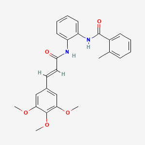 (E)-2-methyl-N-(2-(3-(3,4,5-trimethoxyphenyl)acrylamido)phenyl)benzamide